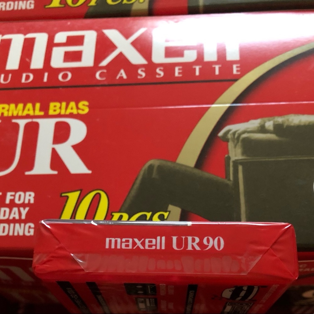 Maxell Audio Cassettes UR 90 Normal Bias- New 10 Cassettes